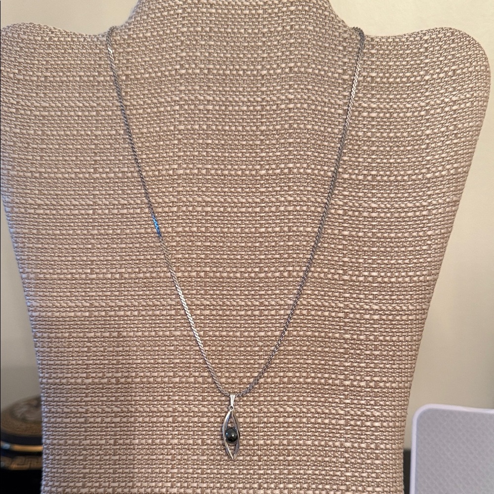 Monet Branded Silver chain with small pendant